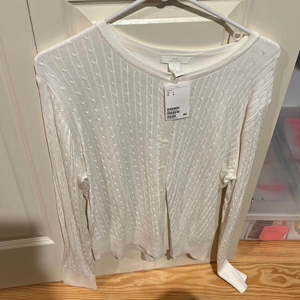 H&M White Cardigan